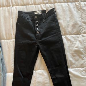 High waisted skinny jeans